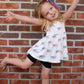 4th of July Flag Print Bamboo Peplum Top & Bike Shorts