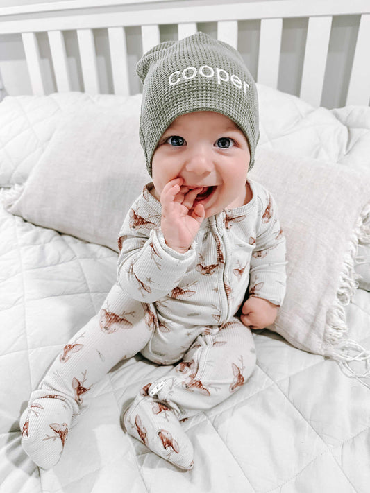 Custom Embroidered Waffle Beanie