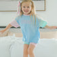 Custom Embroidered Colorblock Tee and Biker Shorts Set