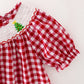 Christmas Tree Smocking Embroidered Girls Dress