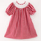 Christmas Tree Smocking Embroidered Girls Dress