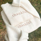 Thankful Embroidered Original Child Sweatshirt