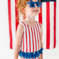 Spangled Stripes | SKIRTED ONE-PIECE