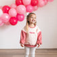 Custom Embroidered Pink Colorblock Sweatshirt