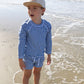 Child Rash Guard | Blue Gingham