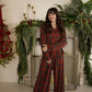 Women's Bamboo Button Up Lounge Set | Christmas Plaid