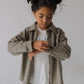 Kids Waffle Shacket | Heather Gray