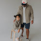 Kids Waffle Shacket | Heather Gray