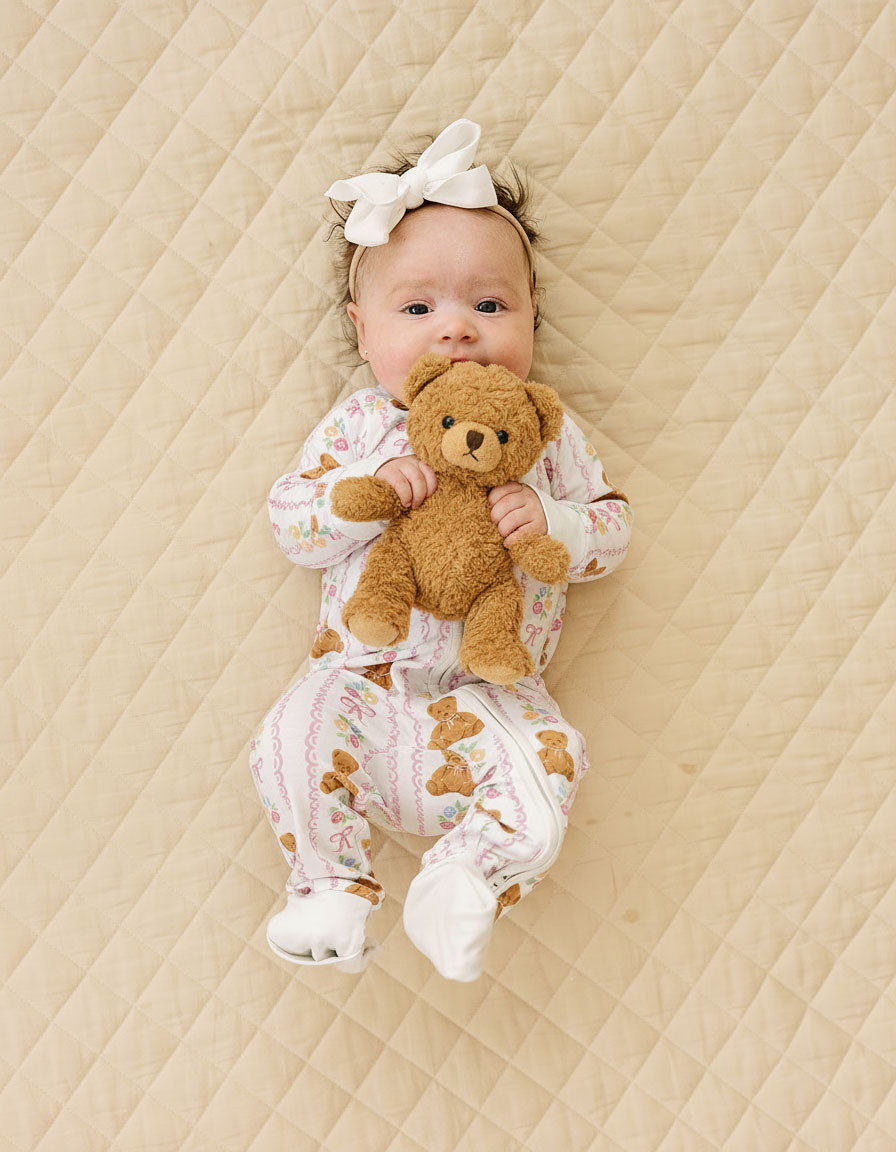 Bamboo Zip Romper | Honey Bear