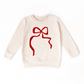 Red Coquette Bow Sweater