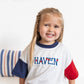Custom Embroidered 4th of July Oversized Colorblock Tee