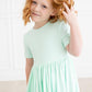 Pastel Green S/S Pocket Twirl Dress