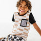 Chunky Tan Check Boys Affirmation Pocket Tee