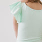 Pastel Green S/S Flutter Sleeve Leotard