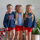Sweatshirt mit Rundhalsausschnitt und USA Stars