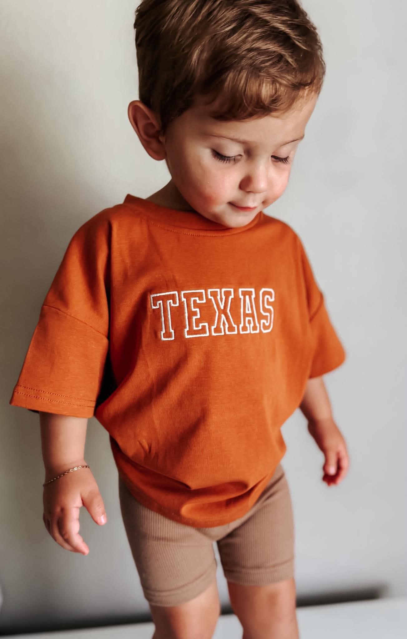 Custom Embroidered Burnt Orange Oversized Tee or T-Shirt Romper