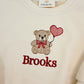 Custom Embroidered Valentine's Day Sweatshirt or Sweatshirt Romper - Balloon Heart Teddy Bear