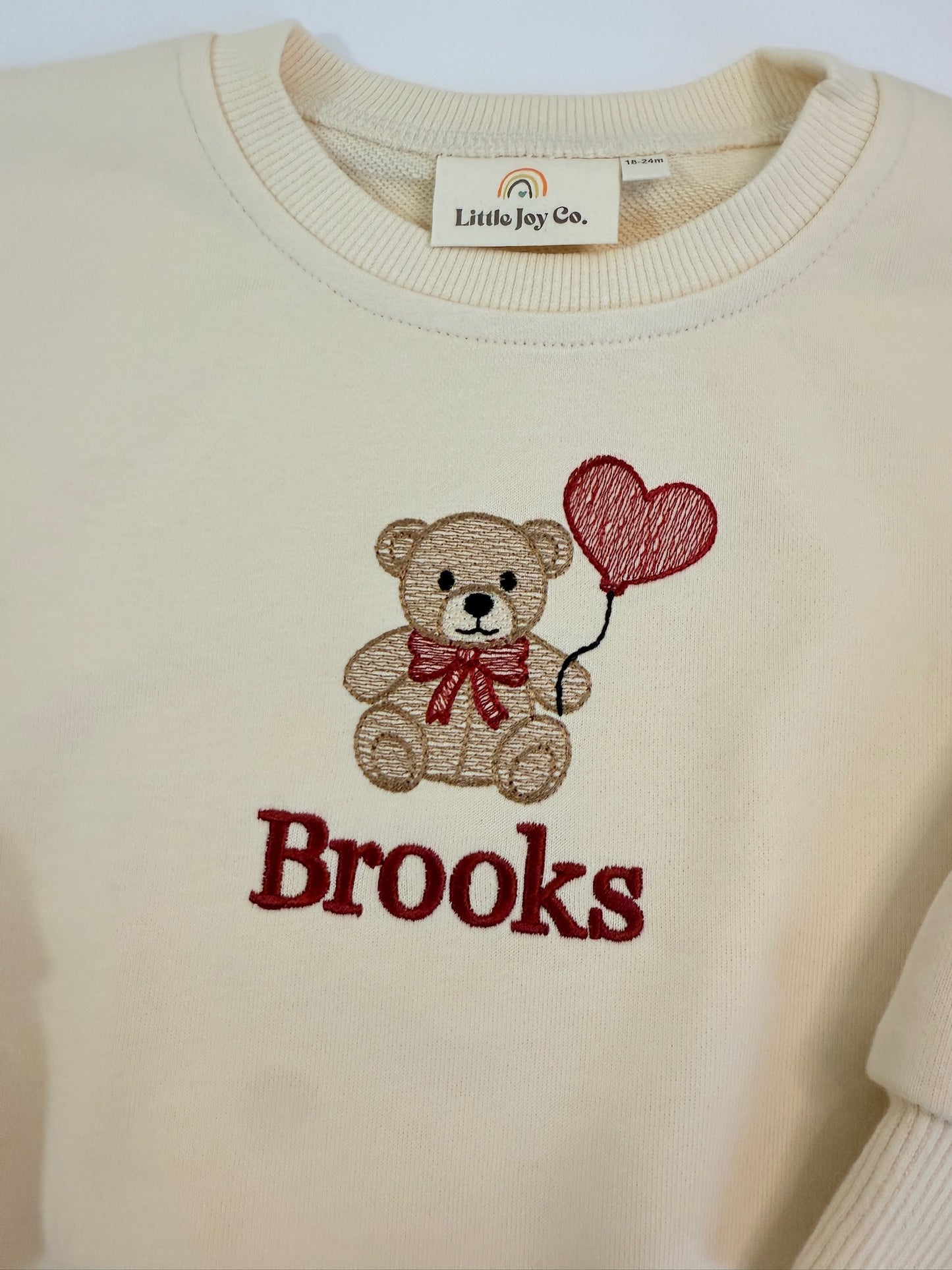 Custom Embroidered Valentine's Basket - More Colors