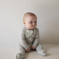 Bamboo Zip Pajamas | Foggy Grid