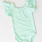 Pastel Green S/S Flutter Sleeve Leotard