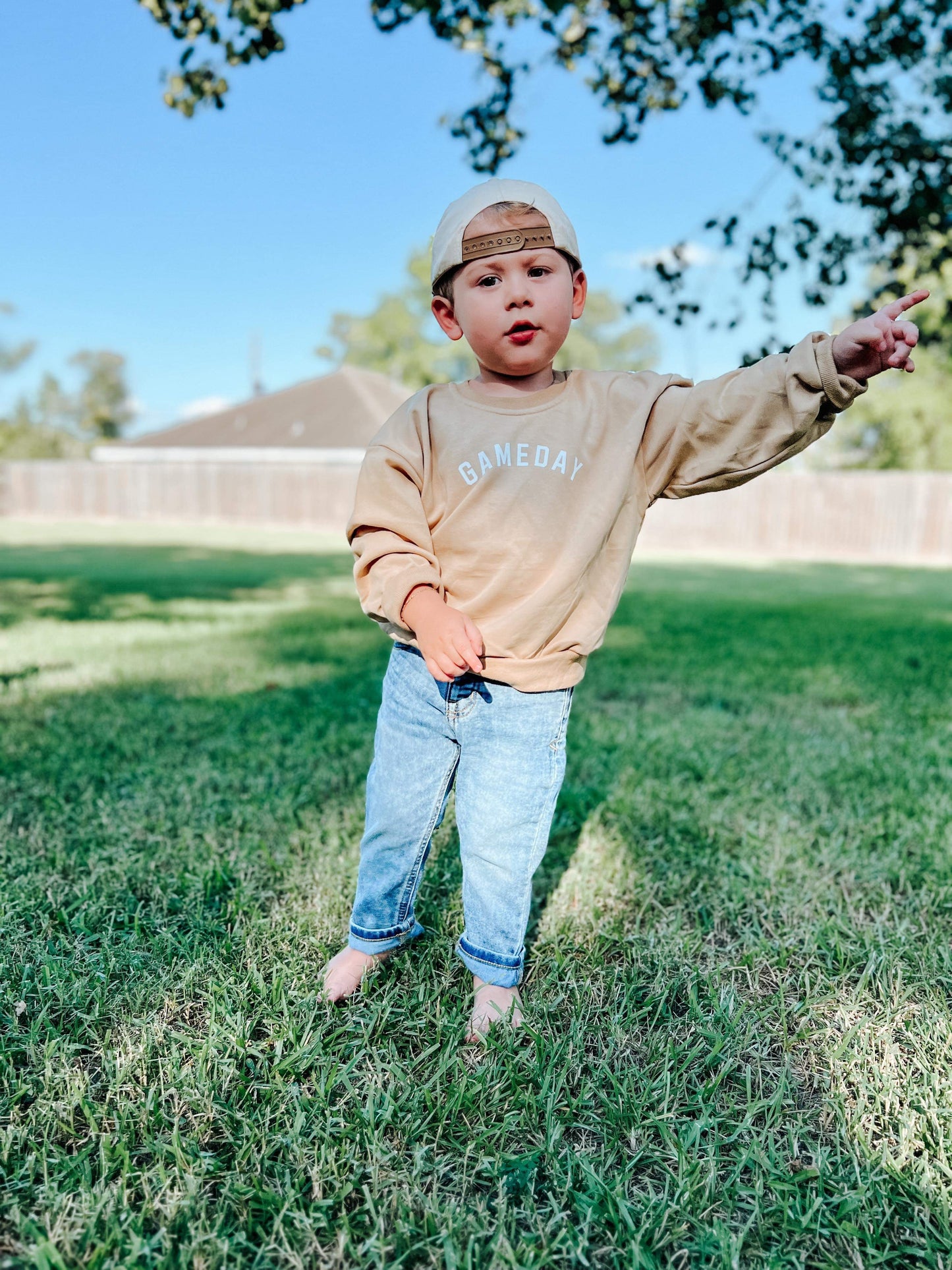 Camel ‘Gameday’ Crewneck Sweatshirt