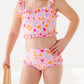 Leopard: Ruffle Bandeau TWO-PIECE