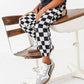 Checkered Black+White Cargo Joggers