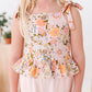 Vintage Blooms | Peplum + Crop Pants Set