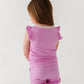 LAVENDER | Ruffle Tee + Shorts RIB SET
