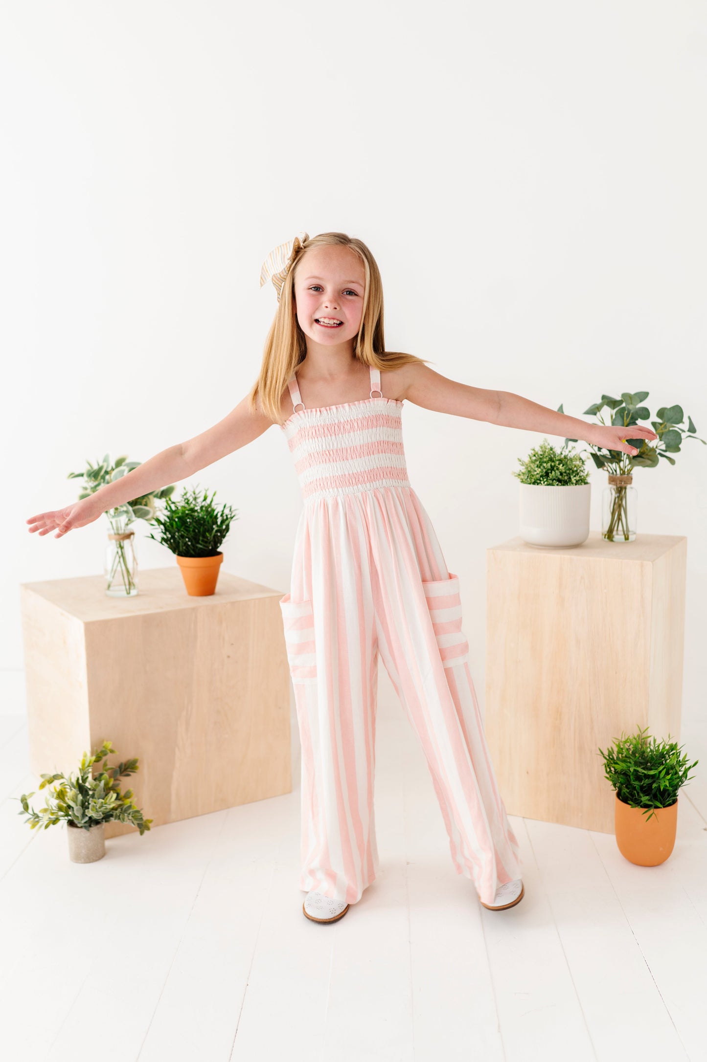 Pink Coastal | Stripe Romper