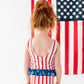 Spangled Stripes | SKIRTED ONE-PIECE