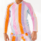 Summer Stripes: RASHGUARD ZIP-UP *SHIRT ONLY!*