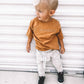 Lil' Pumpkin Embroidered Tee - Faded Autumn