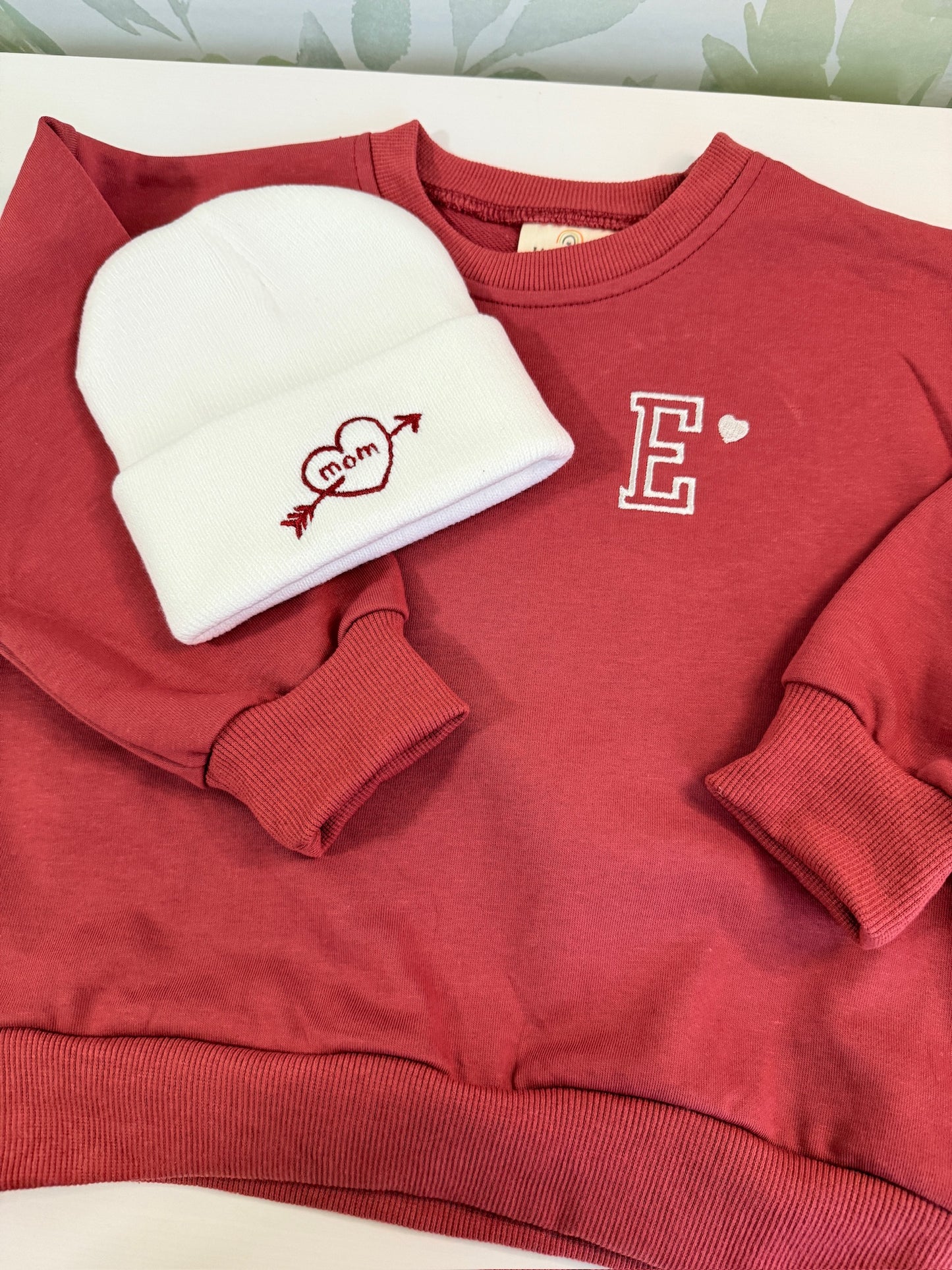 Custom Embroidered Valentine's Infant Beanie - More Colors