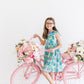 Watercolor Butterflies Flutter Sleeve Twirl Dress