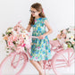 Watercolor Butterflies Flutter Sleeve Twirl Dress