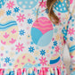 Egg-cellent 3/4 Sleeve Pocket Twirl Dress