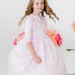 Baby Bunnies 3/4 Sleeve Ruffle Twirl Dress