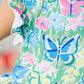 Watercolor Butterflies Flutter Sleeve Twirl Dress