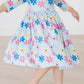 Crazy Daisy 3/4 Sleeve Pocket Twirl Dress