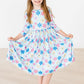 Crazy Daisy 3/4 Sleeve Pocket Twirl Dress