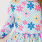 Crazy Daisy 3/4 Sleeve Pocket Twirl Dress