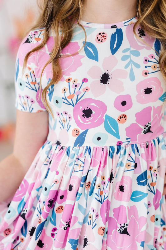 Pretty in Purple S/S Pocket Twirl Dress