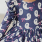 Tied with a Boo 3/4 Ruffle Twirl Dress