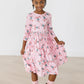 Candy Cane Cutie 3/4 Sleeve Pocket Twirl Dress