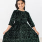 Hunter Green Velvet Sequin Dress