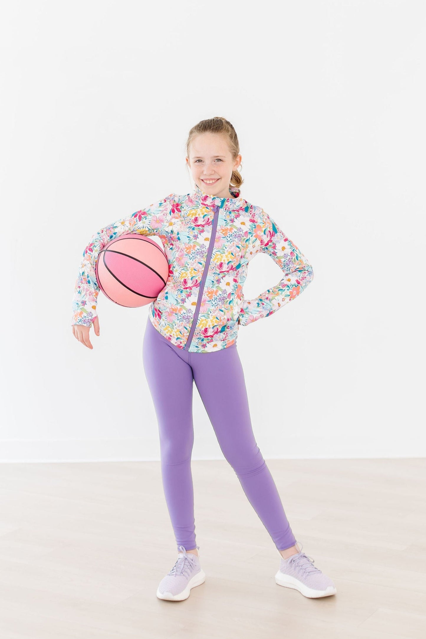 Petal Power Full-Zip Ruffle Active Jacket