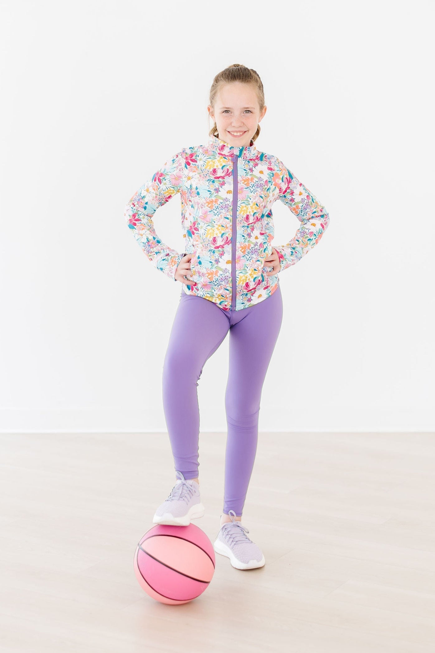 Petal Power Full-Zip Ruffle Active Jacket