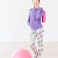 Playful Purple Full-Zip Ruffle Active Jacket