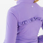 Playful Purple Full-Zip Ruffle Active Jacket